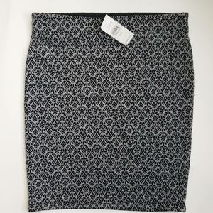 Ann Taylor Loft grey and black mini skirt